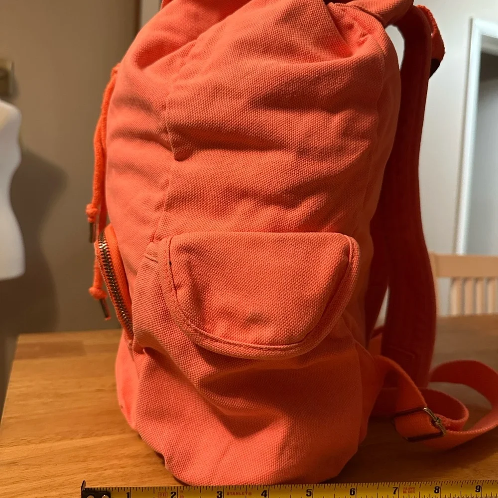 PINK Victoria's Secret Coral Canvas Backpack - Picture 3 of 13